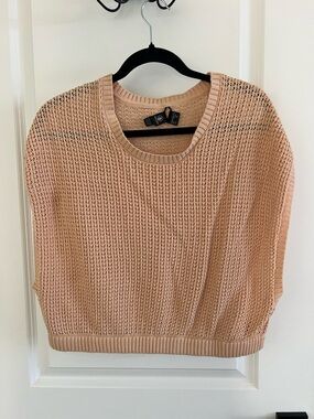 Volcom Women's Chunky Knit Sleeveless Sweater - Peach